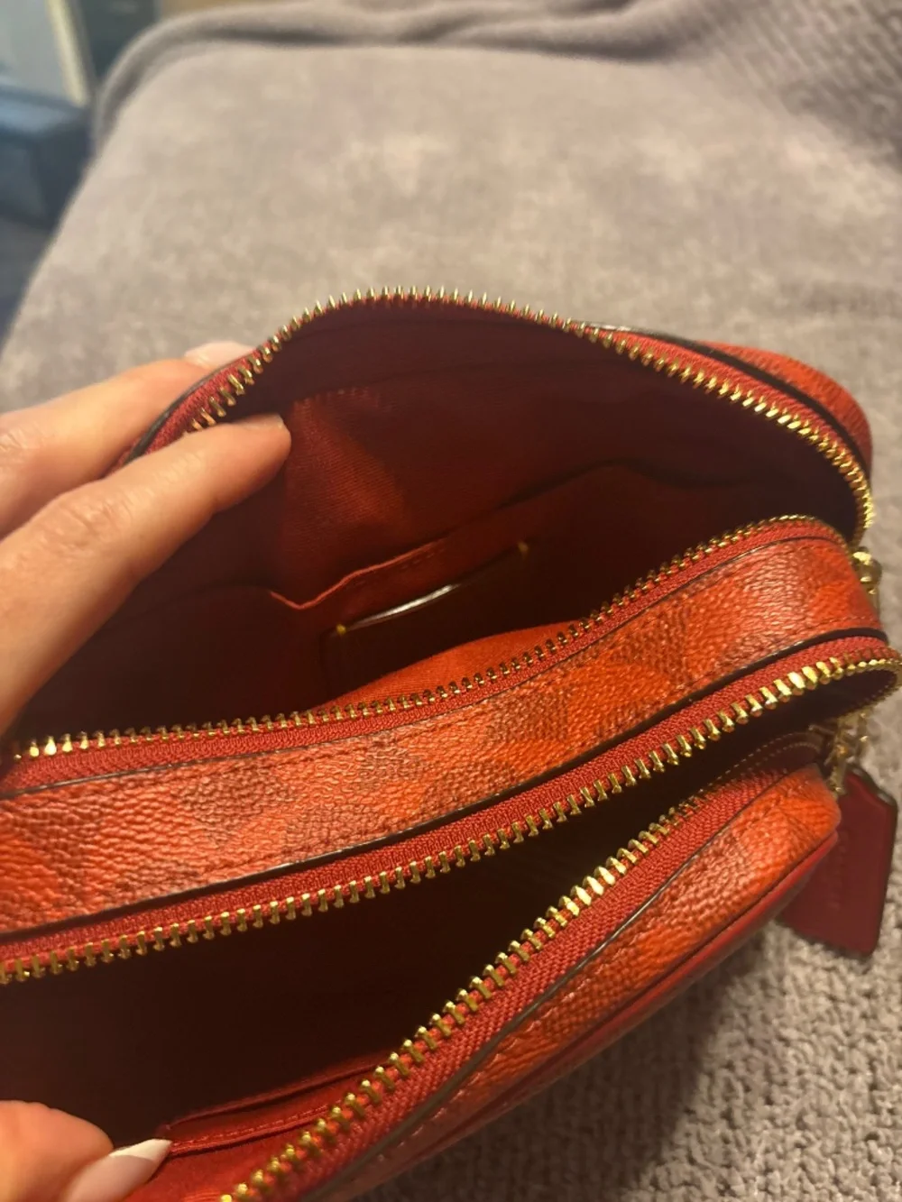 Coach red crossbody